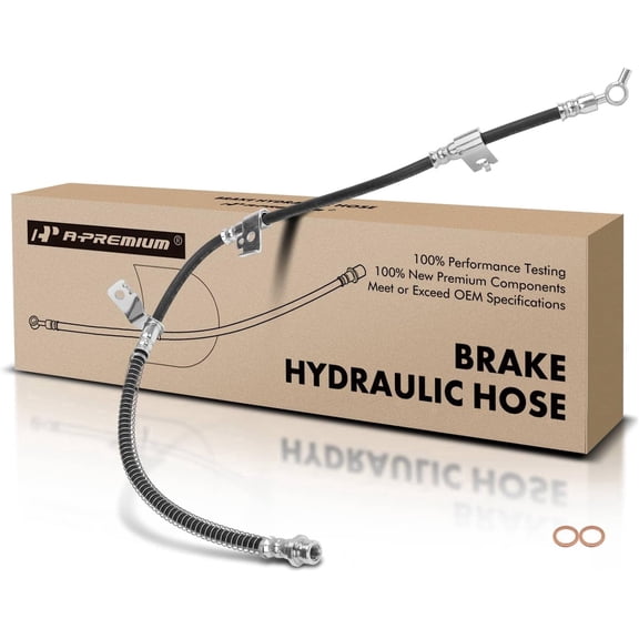 A-Premium Front Driver Brake Hydraulic Hose Compatible with Select Hyundai Models - Azera 2006-2011, Sonata 2006-2010 - Replace# 587310A000