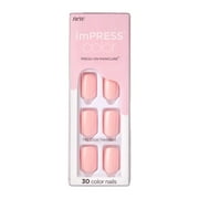 KISS imPRESS Color Press-on Manicure, Pick Me Pink, Short