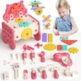 thumbnail image 1 of Sokhug Jouet Boîte à Outils Hippopotame, Perceuse Simulée pour Jeu d'Imitation, Ensemble de Construction de 62 Pcs, 1 of 9