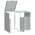 thumbnail image 3 of vidaXL Wheelie Bin Storage for Double Bins Gray 56.7"x31.9"x44.5" Steel, 3 of 4