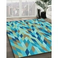 thumbnail image 3 of Ahgly Tapis Rectangulaire Lavable en Machine Vert Transitionnel, 2 Pieds x 3 Pieds, 3 of 7