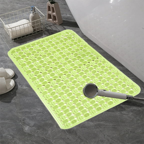 HBBKVI Non Slip Bath Mat Shower Floor Pad with Massage Dots Waterproof Fast Dry Plastic Bathroom Rug for Tub Security Opposition Fatigue