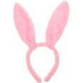 thumbnail image 1 of FELTECHELECTR Diademas con orejas de conejo de peluche, diadema de conejo, diademas con orejas de conejo (rosa), 1 of 4