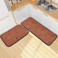 thumbnail image 7 of 2-Piece Kitchen Mat Set Non Slip Washable Floor Mats Decorative Rugs for Kitchen Sink Laundry Terracotta Tones Feather, 7 of 7