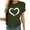 Army Green, variant on Valentines Day Gifts Zpanxa Valentines Shirts for Women, Cute Casual Summer Tops, Graphic Tees for Teen Girls, Ladies Tops and Blouses, Fashion Short Sleeve Heart Shirts Green L