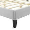 thumbnail image 4 of Modway Current Modern Performance Velvet King Platform Bed in Light Gray, 4 of 7