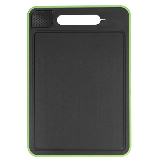 Double Sided Cutting Board, Hanging Storage Anti Slip Cutting Board Rapid Thawing High Temperature Resistance Aluminum Alloy Multifunctional for Kitchen