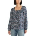 thumbnail image 4 of Lucky Brand Women's Square Neck Top (Navy Floral, Large), 4 of 4