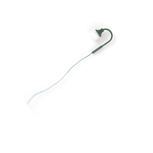Bearachild Farola a escala 1:87 con cables, suministros de escena de LED, miniposte de tren, lámparas LED de Metal DIY, decoraciones de bonsái para Artesanía Verde (blanco cálido) Bearachild HA066622-04
