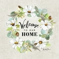 thumbnail image 2 of Talent, Kelley 20x20 Gold Ornate Wood Framed with Double Matting Museum Art Print Titled - Welcome to Our Home Wreath, 2 of 4