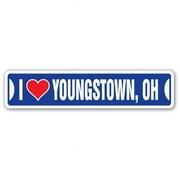 SignMission  Street Decal - I Love Youngstown, Ohio