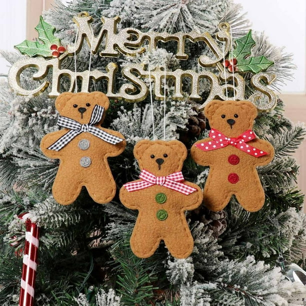 Precios Bajos Garantizados, Decoración de fiesta de Navidad Árbol de Navidad Colgante de Navidad Oso pequeño Juego de colgantes Akmoler