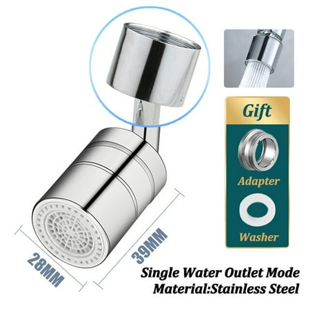 

VIRSY 720°Universal Kitchen Faucet Anti-splash Aerator Bathroom Tap Rotatable Faucet Sprayer Saving Water Tap Nozzle Extender Adapter