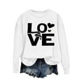 thumbnail image 4 of Ounisa Womens Valentines Sweatshirt Love Heart Graphic Print Pullover Casual Long Sleeve Valentine's Blouse Top, 4 of 5