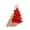 Red 1pc, variant on Nordic Wooden Spiral Christmas Tree Ornament Rustic Beaded Boho Christmas Tree Figurine for Home Office Farmhouse Centerpiece