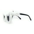 thumbnail image 3 of Womens Masquerade Fur Covered Heart Shape Cat Eye Sunglasses White, 3 of 4