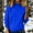 Blue, variant on JJHGVB Long Sweaters for Women Winter for Women Holiday Sweater Long Sleeve Undershirt for Women Pullover Sweater Ladies Sweaters Chunky Knit Fall Sweaters Womens Sweaters Blue L