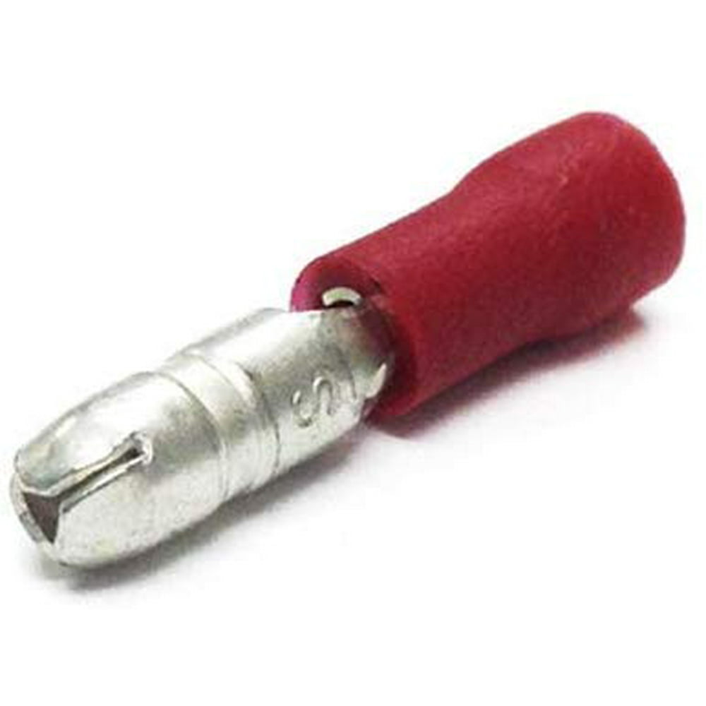 Vinyl Insulated Male Bullet Connectors 2218Ga 100pcs Red