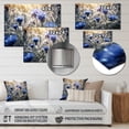 thumbnail image 4 of Designart "Blue Grey Cornflowers Mosaic Delicate Blooms" Floral Metal Wall Art, 4 of 5