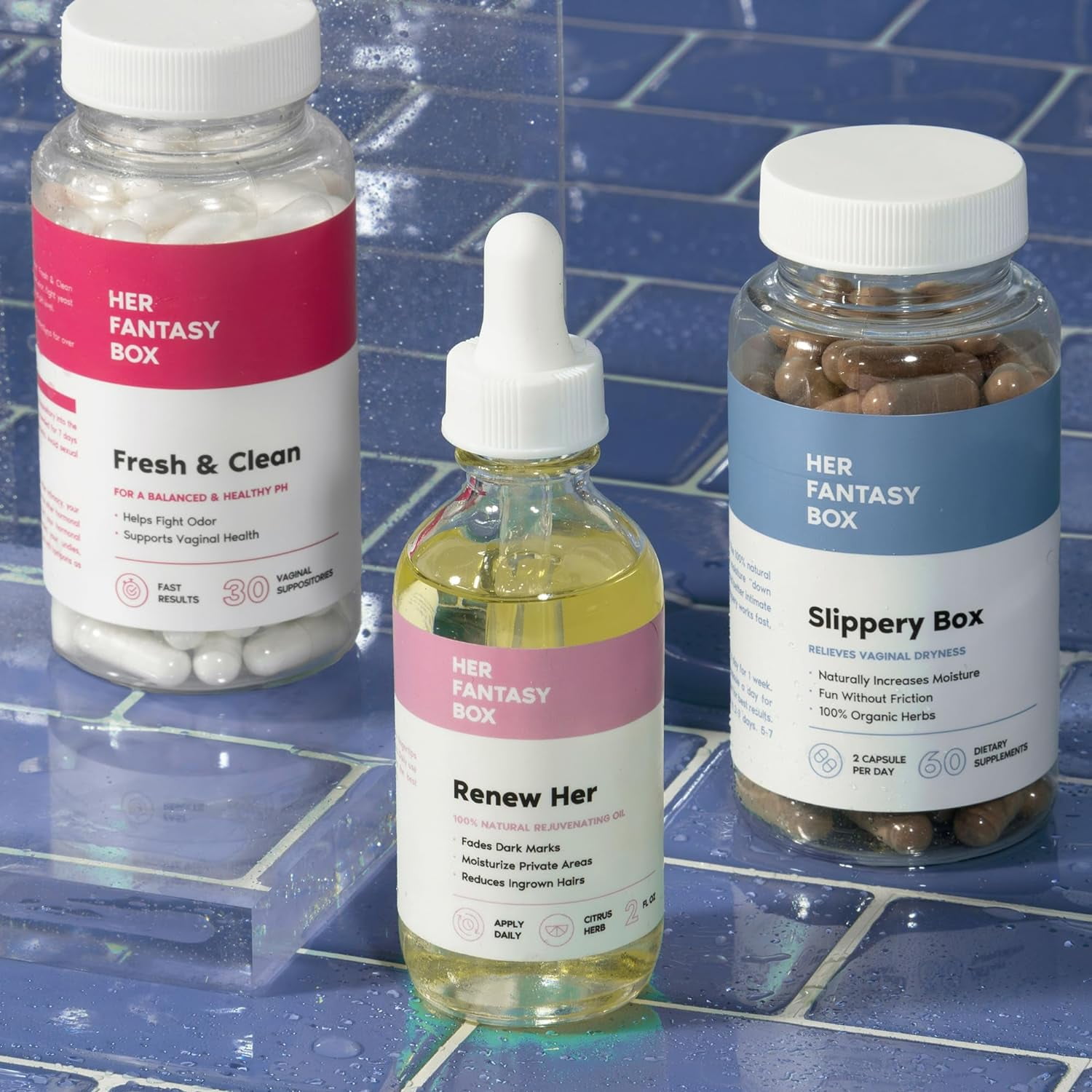 Her Fantasy Box Renew Her | Natural Rejuvenating Oil for Dark Spots and Ingrown Hair