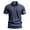 Navy, variant on Afdoent Men's Polo Shirt Male Summer Trend Linen Short Sleeve Shirt Embroidered Flag Shirt Comfortable