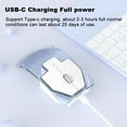 thumbnail image 2 of Tignapoo Tri-Mode Silent Wireless Bluetooth Mouse with Type-C Charging, 1600 DPI, 10M Range, Compatible with Windows & Mac, Blue, 2 of 7
