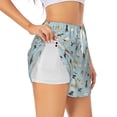 thumbnail image 3 of Lsque Cartoon Doodle Puppy Printed Women's Running Shorts with Liner Pockets,Elastic Quick Dry Workout Athletic Gym Yoga Shorts,Womens High Waist Shorts-Medium, 3 of 9