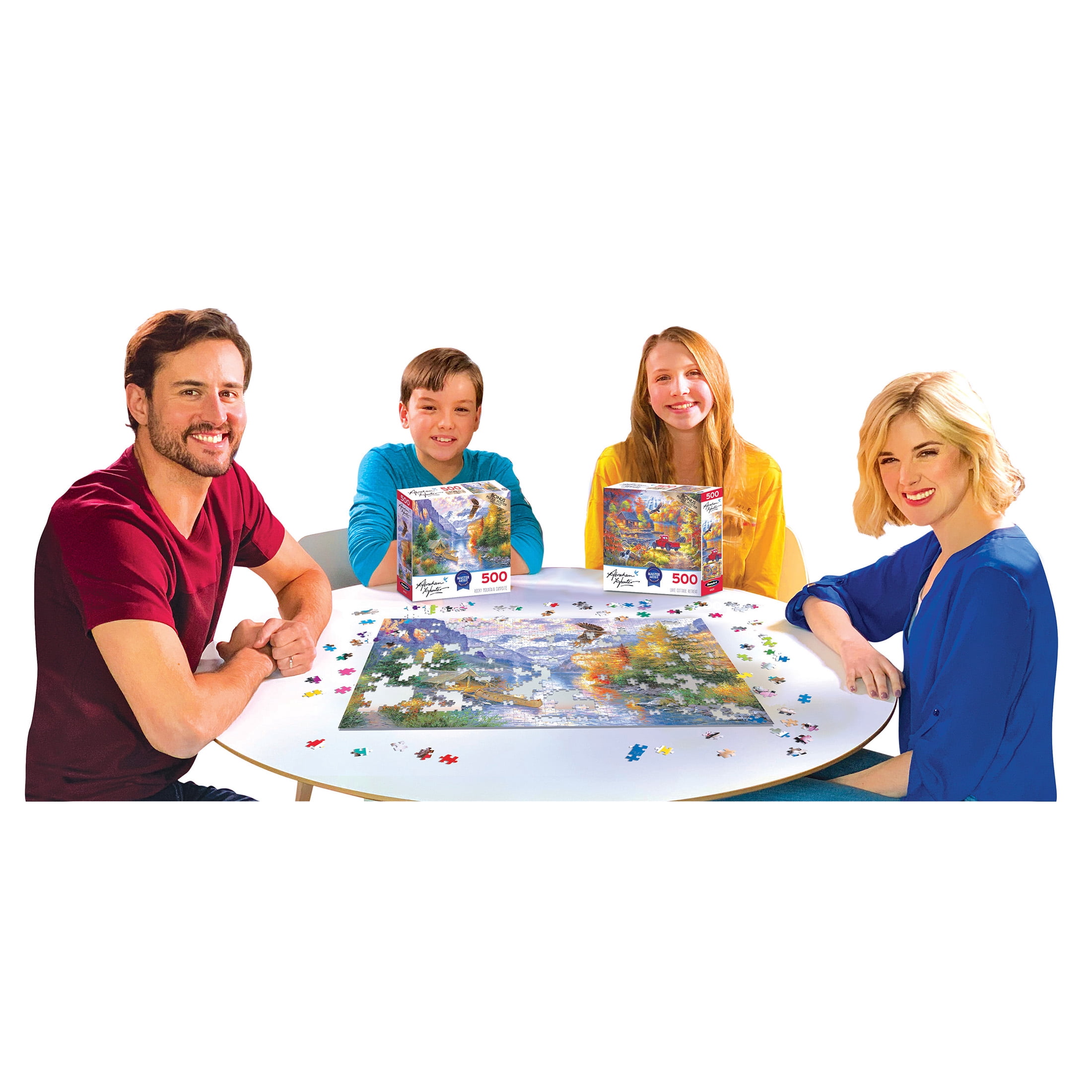 Cra-Z-Art Abraham Hunter 500-Piece Rocky Mountain Campsite Multicolor Adult Jigsaw Puzzle