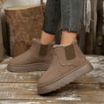 thumbnail image 2 of Rokment Platform Snow Boots for Women 2025 Winter Fleece Lined Warm Non Slip Slip-On Chelsea Ankle Booties, 2 of 6