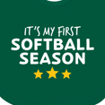 thumbnail image 4 of Inktastic It's My First Softball Season Boys or Girls Baby Bib, 4 of 4