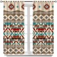 thumbnail image 2 of Aztec Curtains, Southwestern Native Tribal American Ethnic Pattern Western Boho Geometric Window Treatments for Living Room Bedroom Kitchen Beige Gray Drapes 2 Panel Sets,42x63 Inch, Style-12, 2 of 5