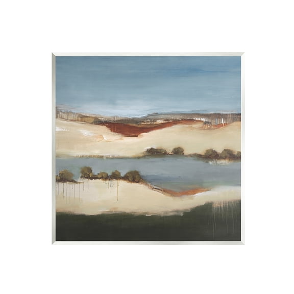 Stupell Industries River Flowing Clear Sky Nature Paint Drip Detail Painting Unframed Art Print Wall Art, Design by Lisa Ridgers