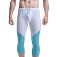 thumbnail image 4 of Mens Thin Ice Silk 3/4 Compression Baselayer thermal Long Johns Underwear White, 4 of 4