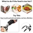 thumbnail image 2 of Pinzas de agarre para platos y platos calientes antiescaldaduras, pinzas, soporte para mover platos calientes o tazones con comida fuera del horno microondas instantáneo, pinzas de acero inoxidable, 2 of 6