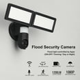 thumbnail image 3 of Bazz Smart Home WiFi Outdoor Waterproof Security Light with HD 1080p Camera, Black (WF21200BK), 3 of 6