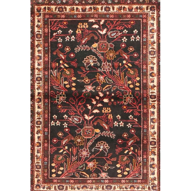 Ahgly Tapis Rectangulaire Intérieur Traditionnel Rouille Rose Persan, 5 Pieds x 7 Pieds