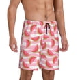 thumbnail image 2 of Wukai Sweet Watermelon Men’s Short Pajama Pants With Pockets Soft Sleep Pj Shorts for Men-4X-Large, 2 of 6