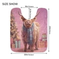 thumbnail image 3 of 2 Piece Bath Mat Set with U-Shaped Toilet Mat and Rectangle Bath Rugs Non Slip Machine Washable Bathroom Mats Cow Wearing Christmas, 3 of 7
