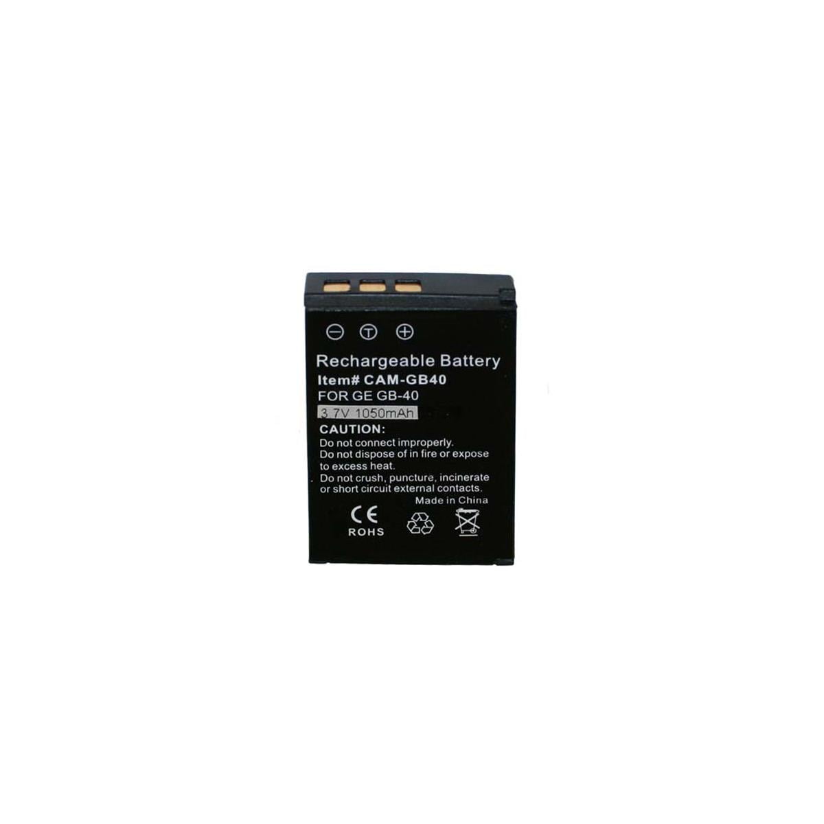 1050mAh Replacement for General Imaging E1235 E1240 P/N GB-40 E850 Battery 