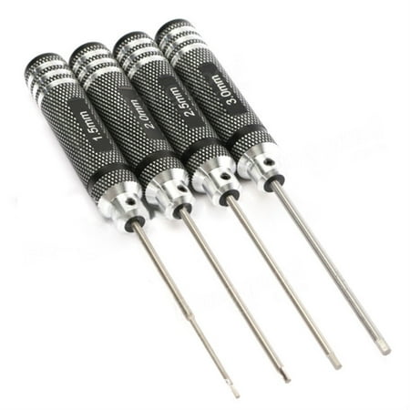 

RONSHIN 4pcs Hex Screwdriver Set Metal Hexagon Screw Driver Tool Kit For Diy Remote Control Car Model Aircraft