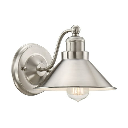 

Kira Home Welton 10.5 Modern Industrial Wall Sconce Brushed Nickel Finish