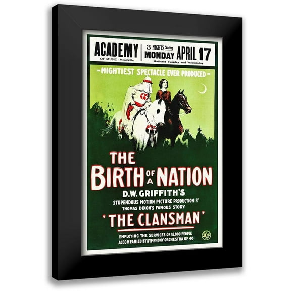 Hollywood Photo Archive 11x14 Black Modern Framed Museum Art Print Titled - Birth of a Nation, poster