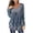 Gray, variant on ICHUANYI Women's Casual Long Sleeve Open Button Crew Neck Loose Fit Pleated Tunic Shirt Blouse Tops New Trend