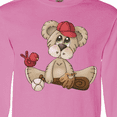 thumbnail image 4 of Inktastic Baseball Teddy Bear Long Sleeve T-Shirt, 4 of 5