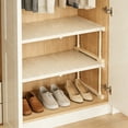 thumbnail image 5 of Adjustable Closet Shelf Organizer, 3-Tier Expandable Storage Rack for Cabinets & Wardrobes, White, 5 of 5