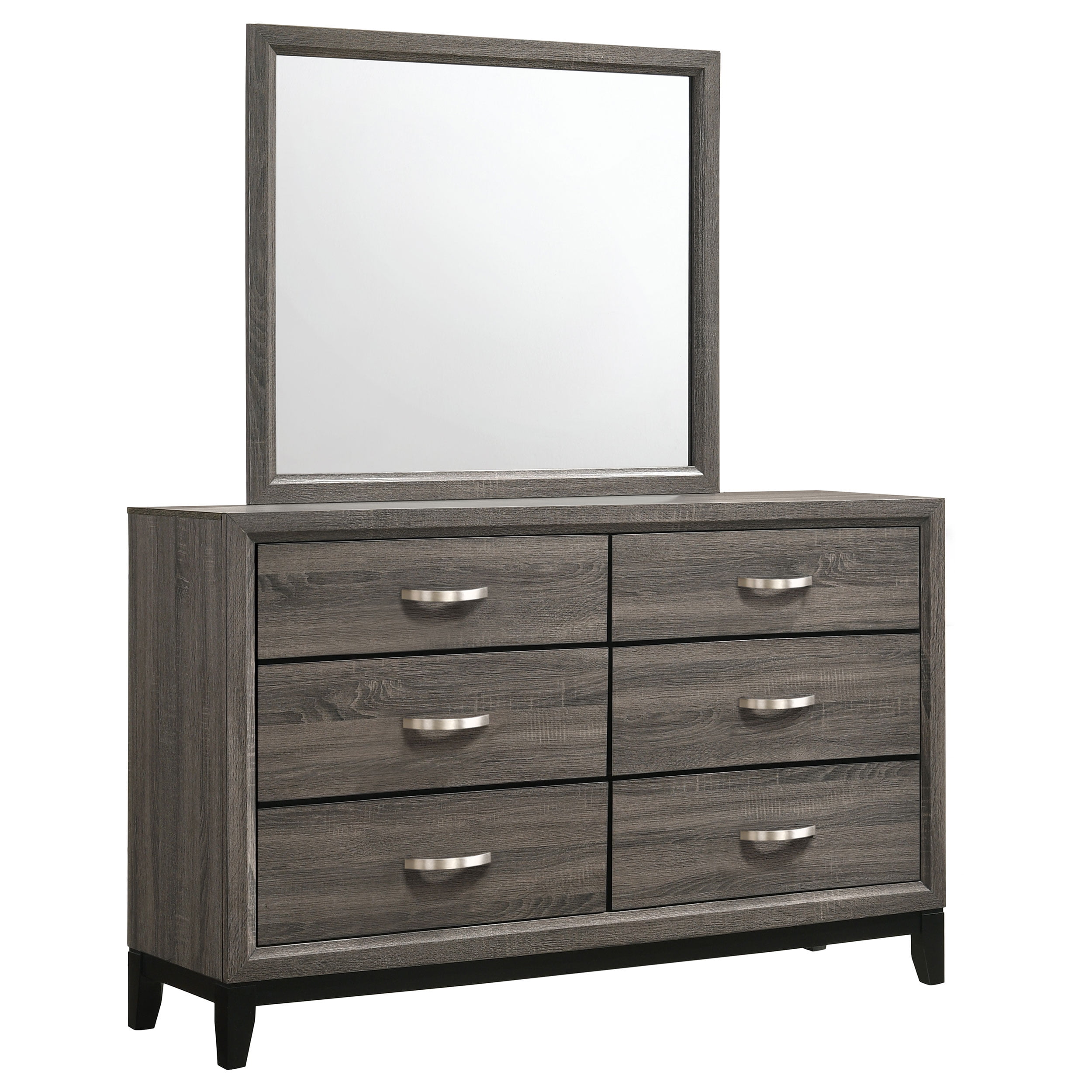 Caraway 6-drawer Bedroom Dresser with Mirror Black - Walmart.com Caraway 6-drawer Bedroom Dresser with Mirror Black - Walmart.com