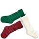 thumbnail image 3 of Calcetines largos personalizados para decoración del hogar, medias largas navideñas con patrón de tejido de Cable, decoración navideña, 2023, 3 of 4