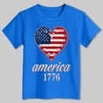 thumbnail image 2 of Zshosam 4th of July Shirt Girl Kid 4th of July T-Shirts Boys Girls American Flag Shirt Patriotic Top Short Sleeve Tees Size 5T 6T ,(Blue 5-6 Years ), 2 of 5