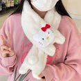 thumbnail image 4 of Guantes de felpa de gato para mujer, bufanda peluda versátil de estilo coreano para estudiantes, para mantener el calor en invierno, novedad de 2024, 4 of 5