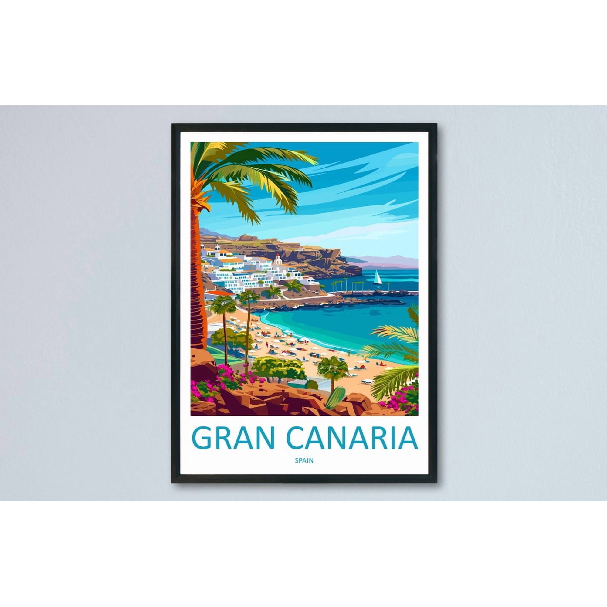 Gran Canaria Travel Spain Poster Travel Inspired Home Office And Gallery Wall Decor